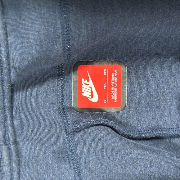 Nike Tech Fleece Joggers Mens 2XL Navy Blue Slim Fit Sweatpants FB8002-473 - Picture 4 of 7